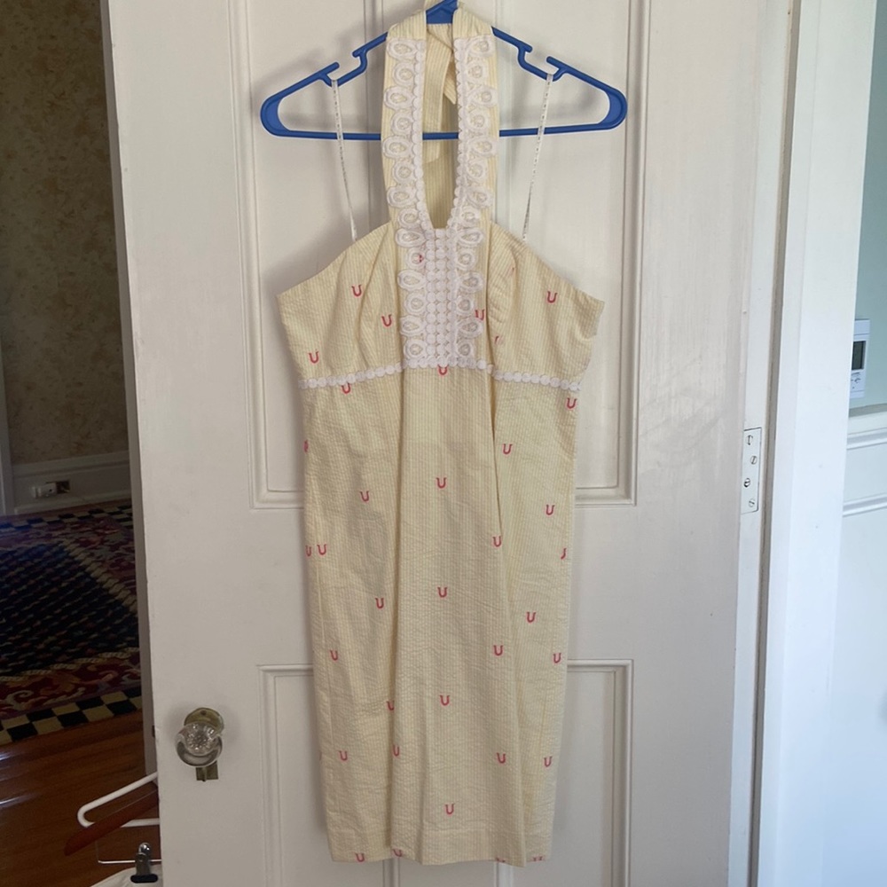 Lilly Pulitzer Yellow Seersucker Dress